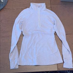 LULULEMON 1/4 zip grey long sleeve, super soft top